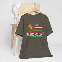 Load image into Gallery viewer, I Am Black History Unisex Short Sleeve Tee - Celebrate Heritage & Culture