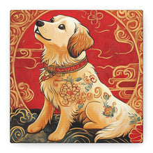 Load image into Gallery viewer, Lunar Year of the Dog Art Canvas - Stretched Wall Decor for Dog Lovers
