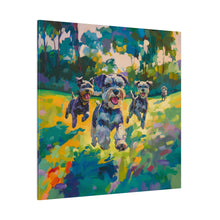 Load image into Gallery viewer, Vibrant Schnauzer Dogs Canvas Wall Art