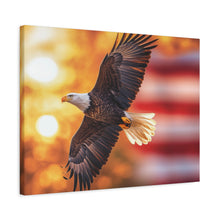 Load image into Gallery viewer, Eagle in Flight Canvas Art - 12x12 Stretched Wall Decor