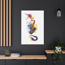 Load image into Gallery viewer, Vibrant Saxophone Art Canvas Print - Colorful Wall Decor
