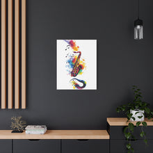 Load image into Gallery viewer, Vibrant Saxophone Art Canvas Print - Colorful Wall Decor