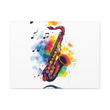 Load image into Gallery viewer, Vibrant Saxophone Art Canvas Print - Colorful Wall Decor