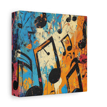 Load image into Gallery viewer, Vibrant Music Note Canvas Art - Colorful Stretched Wall Decor
