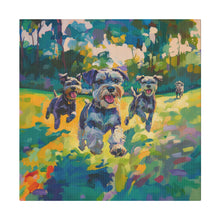 Load image into Gallery viewer, Vibrant Schnauzer Dogs Canvas Wall Art
