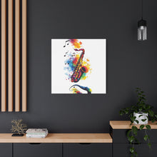 Load image into Gallery viewer, Vibrant Saxophone Art Canvas Print - Colorful Wall Decor