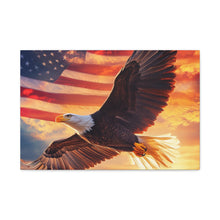 Load image into Gallery viewer, Patriotic Eagle Canvas Wall Art - 1.25" Stretched Frame