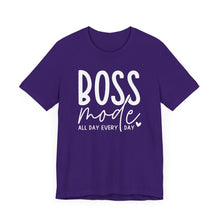 Load image into Gallery viewer, Boss Mode Unisex Jersey Tee - Motivational Short Sleeve Shirt for Entrepreneurs