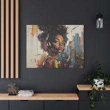 Load image into Gallery viewer, Urban Chic Canvas Art - Vibrant Female Portrait with Headphones