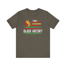 Load image into Gallery viewer, I Am Black History Unisex Short Sleeve Tee - Celebrate Heritage & Culture