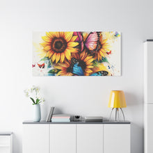 Load image into Gallery viewer, Vibrant Floral Canvas Wall Art, Butterfly Decor