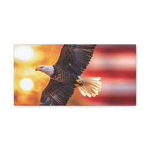 Load image into Gallery viewer, Eagle in Flight Canvas Art - 12x12 Stretched Wall Decor