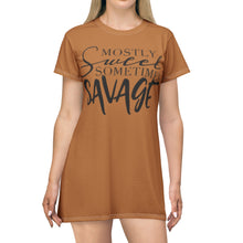 Load image into Gallery viewer, T-Shirt Dress (AOP) - Savage