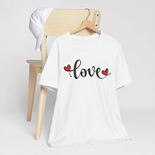 Load image into Gallery viewer, Love Graphic Unisex Short Sleeve Tee - Perfect for Valentine's Day and Everyday Wear