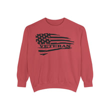 Load image into Gallery viewer, Veteran Flag Unisex Garment-Dyed Sweatshirt - Comfortable Tribute for Heroes