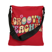 Load image into Gallery viewer, Adjustable Tote Bag (AOP) - Groovy Teacher