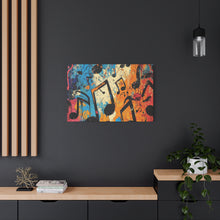 Load image into Gallery viewer, Vibrant Music Note Canvas Art - Colorful Stretched Wall Decor