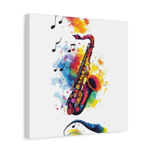 Load image into Gallery viewer, Vibrant Saxophone Art Canvas Print - Colorful Wall Decor
