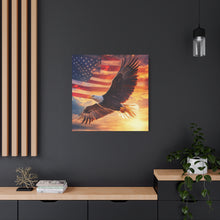 Load image into Gallery viewer, Patriotic Eagle Canvas Wall Art - 1.25" Stretched Frame