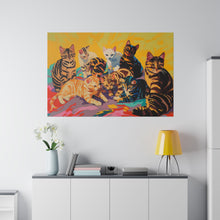 Load image into Gallery viewer, Colorful Cat Canvas Art - Vibrant Cat Portraits for Cat Lovers