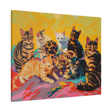 Load image into Gallery viewer, Colorful Cat Canvas Art - Vibrant Cat Portraits for Cat Lovers
