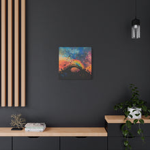 Load image into Gallery viewer, Vibrant Pet Lovers Canvas Art - Rainbow Bridge Design