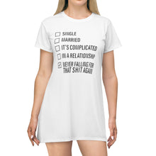 Load image into Gallery viewer, T-Shirt Dress (AOP) - Never Again