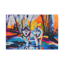 Load image into Gallery viewer, Husky Canvas Art