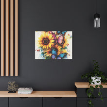 Load image into Gallery viewer, Vibrant Floral Canvas Wall Art, Butterfly Decor