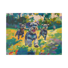 Load image into Gallery viewer, Vibrant Schnauzer Dogs Canvas Wall Art