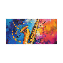 Load image into Gallery viewer, Colorful Saxophone Canvas Art - Vibrant Jazz Wall Decor