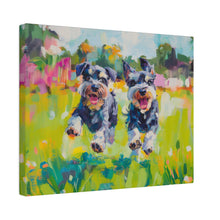 Load image into Gallery viewer, Playful Schnauzer Dogs Canvas Art