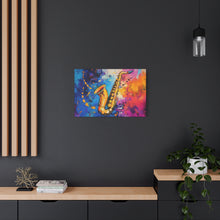 Load image into Gallery viewer, Colorful Saxophone Canvas Art - Vibrant Jazz Wall Decor