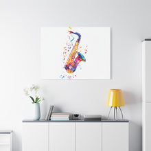Load image into Gallery viewer, Vibrant Saxophone Canvas Wall Art - Perfect for Music Lovers