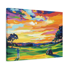 Load image into Gallery viewer, Vibrant Golf Sunset Canvas Art