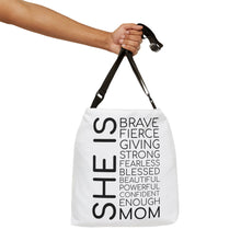 Load image into Gallery viewer, Adjustable Tote Bag (AOP) - She is