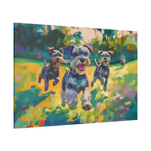 Load image into Gallery viewer, Vibrant Schnauzer Dogs Canvas Wall Art