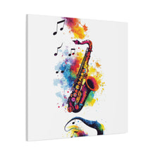 Load image into Gallery viewer, Vibrant Saxophone Art Canvas Print - Colorful Wall Decor