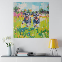 Load image into Gallery viewer, Playful Schnauzer Dogs Canvas Art
