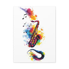 Load image into Gallery viewer, Vibrant Saxophone Art Canvas Print - Colorful Wall Decor