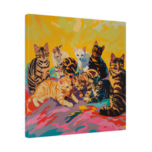 Load image into Gallery viewer, Colorful Cat Canvas Art - Vibrant Cat Portraits for Cat Lovers