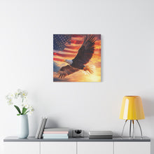 Load image into Gallery viewer, Patriotic Eagle Canvas Wall Art - 1.25" Stretched Frame