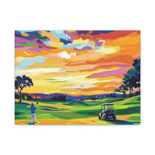 Load image into Gallery viewer, Vibrant Golf Sunset Canvas Art