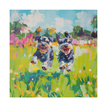 Load image into Gallery viewer, Playful Schnauzer Dogs Canvas Art