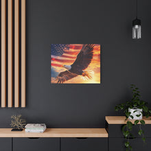 Load image into Gallery viewer, Patriotic Eagle Canvas Wall Art - 1.25" Stretched Frame
