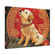 Load image into Gallery viewer, Lunar Year of the Dog Art Canvas - Stretched Wall Decor for Dog Lovers