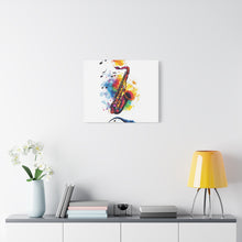 Load image into Gallery viewer, Vibrant Saxophone Art Canvas Print - Colorful Wall Decor