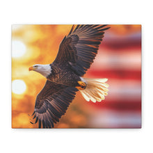 Load image into Gallery viewer, Eagle in Flight Canvas Art - 12x12 Stretched Wall Decor
