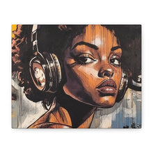 Load image into Gallery viewer, Artistic Matte Canvas Print - Stylish Woman with Headphones