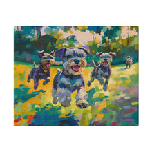 Load image into Gallery viewer, Vibrant Schnauzer Dogs Canvas Wall Art